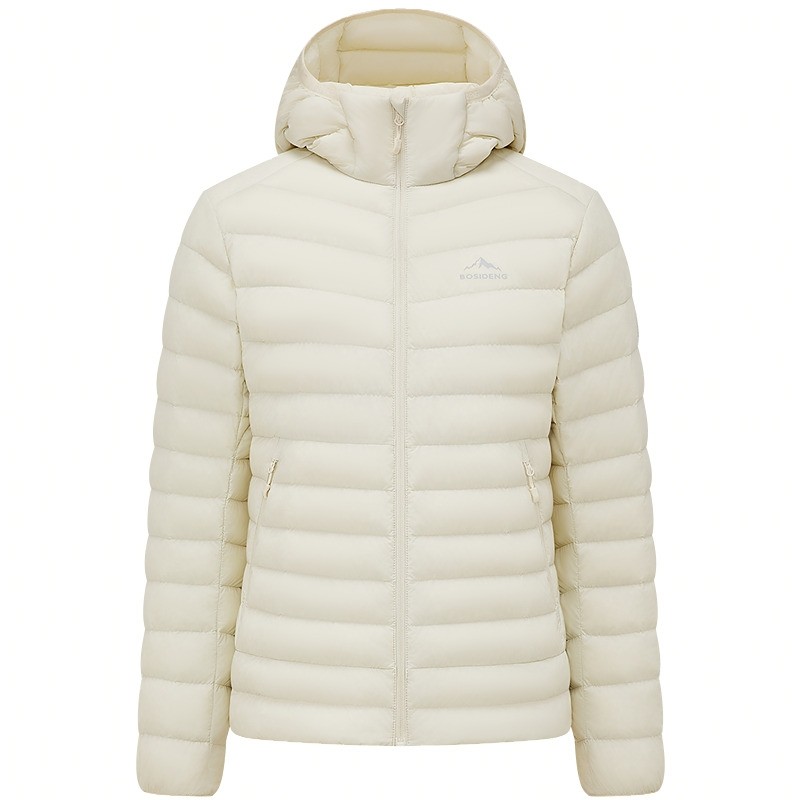 90鹅绒波司登25秋新款排骨条连帽羽绒服男女短款防风外套内胆叠穿