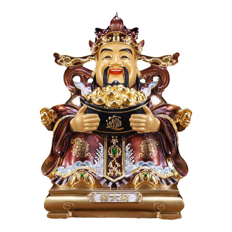 纯黄铜财神爷供奉店铺文财神
