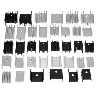 铝散热器TO-220专用散热片20*15*10MM无针 单针 双针三极管散热块