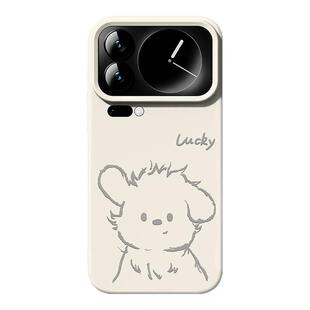 适用小米17pro手机壳新款15spro磁吸14ultra液态硅胶max凌乱小狗mi15p简约卡通miui17por好看xiaomi亲肤散热