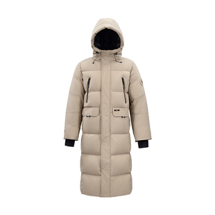 君羽800蓬羽绒服男女过膝长款2025冬新款连帽加厚极寒鹅绒服男335