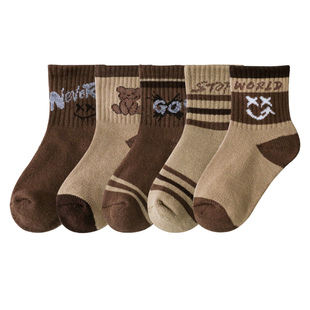 儿童袜子冬季加厚加绒宝宝童袜男童女童婴儿新生儿秋冬款毛圈中筒