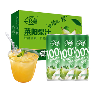 一枝笔莱阳梨汁饮料245ml*10罐礼盒装夏季鲜榨清甜果汁饮料品正品