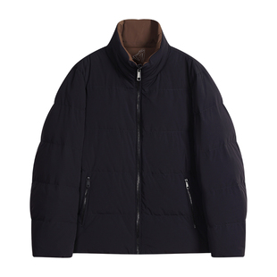 MCCEVTG意式老钱风商务 易打理男士立领羽绒服夹克通勤冬季外套厚