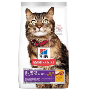 美国希尔斯低敏肠胃+皮肤敏感猫粮7磅 消化系统 皮肤过敏多省包邮