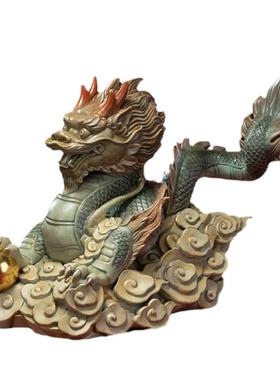 铜师傅铜中式客厅摆件祥云神龙