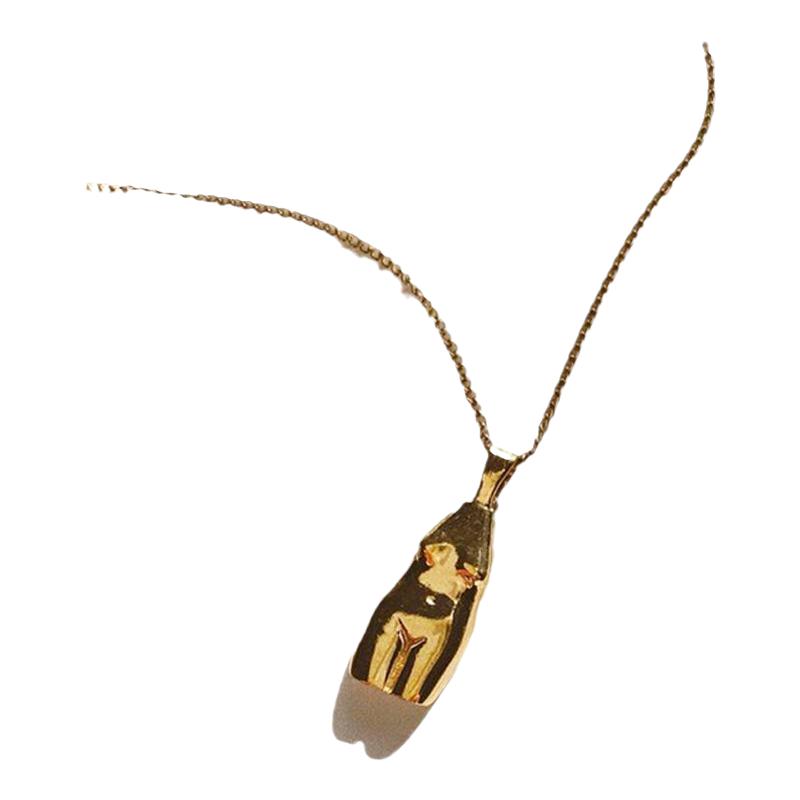 Wolf Circus The Woman Vase艺术家合作设计女体花瓶14k吊坠项链