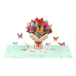 教师节贺卡2025新款送老师花束感谢师恩礼物高级感祝福立体小卡片