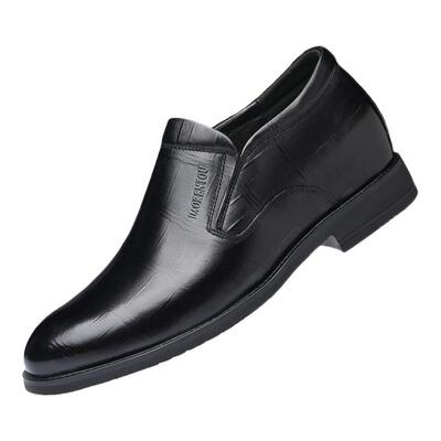 老人头增高皮鞋真皮透气正装商务