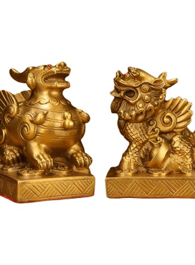 纯铜貔貅招财镇权柄位办公室摆件