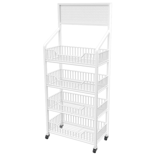 超市货架收纳架零食置物架分层展示柜多层展示架宿舍好物家用架子