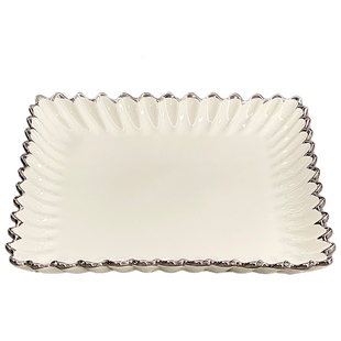 四方盘陶瓷餐具创意盘子西餐盘家用菜盘下午茶餐厅户外蛋糕小吃盘