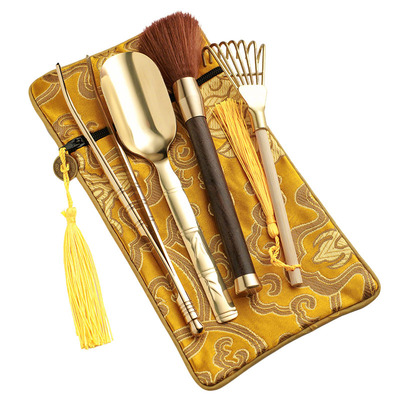 黄铜香灰铲子铜勺家用香灰勺铲香炉灰压平器香炉清理工具佛堂用品