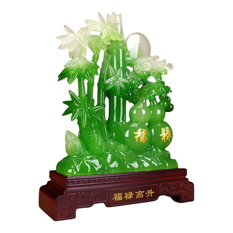 节节高升福禄玉竹葫芦摆件送礼