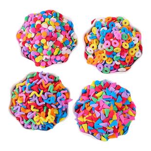 糖珠蛋糕装饰糖果幻彩糖片糖针彩色圆圈爱心切片糖混合糖甜品装扮