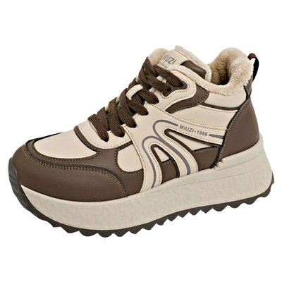 加绒厚底二棉鞋显脚小保暖运动鞋