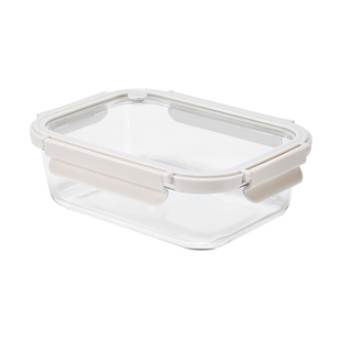 玻璃饭盒密封盒上班族微波炉加热便当盒密封餐盒大容量三分格减脂