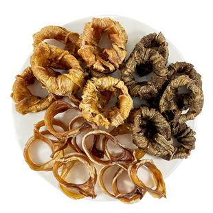 大栗家宠物狗狗零食鸡鸭肉干卷牛喉管甜甜圈磨牙棒洁齿咬胶小型犬