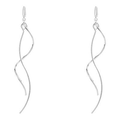 银色长款气质耳环2025新款