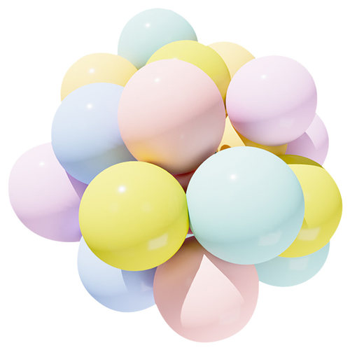 户外草地彩色马卡龙气球生日装饰儿童场景多巴胺派对拍照道具布置