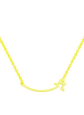 韩版饰品高级感小众气质镶锆流星项链时尚通勤项饰百搭锁骨链吊坠