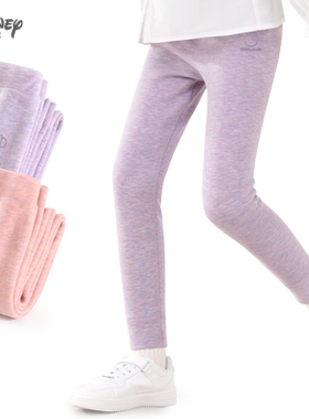 迪士尼女童保暖裤打底裤棉裤秋冬
