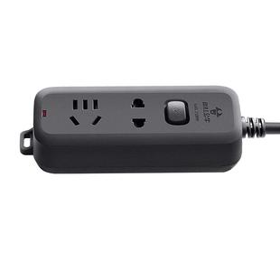 公牛小插座家用黑色电源插排插线板带线加长拖接线板3米5长线插板