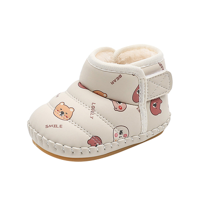 雪地靴婴儿软底鞋加绒棉鞋保暖