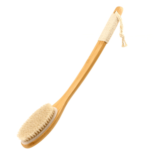 弯柄猪鬃浴刷洗澡马鬃软毛搓澡刷剑麻丝按摩刷后背搓澡洗澡神器