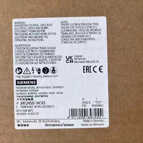 【议价-可维修】 接触器 3RF2450-1AC45 /均有货