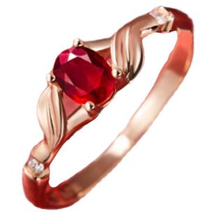 石榴红宝石戒指女S925银镀18K玫瑰金女可调节指环高贵典雅气质款