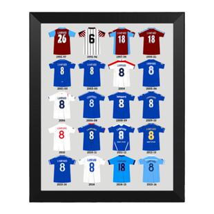 兰帕德职业生涯历史球衣相框 蓝军球迷礼物足球公园酒吧LAMPARD
