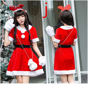 圣诞节服装女性感裙子成人圣诞主题装扮派对舞台演出服Christmas