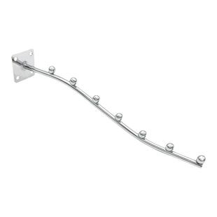 上墙七珠五珠服装店墙上展示圆珠挂钩衣架点挂钉墙壁正挂横杆钩子