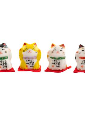 日本药师窑招财猫陶瓷迷你办公桌