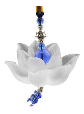 汉风琉璃莲花高档内饰品出入车挂