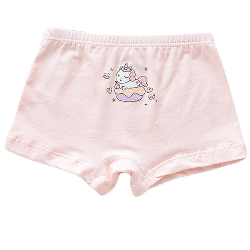 可乐梨女童内裤棉平角宝宝女宝底裤中大童四角不夹屁股儿童短裤