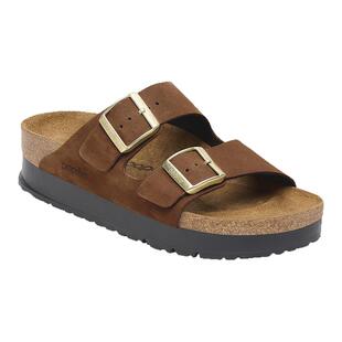 BIRKENSTOCK勃肯德国进口Papillio女款绒面革Arizona厚底双带拖鞋