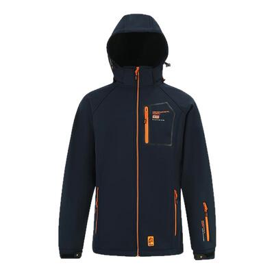 GN挪威地理北专业户外科考服冲锋衣防水防污连帽外套春秋冬软壳男