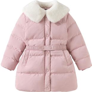 戴维贝拉儿童新款羽绒服2025新款女童冬装三防外套中大童保暖衣服