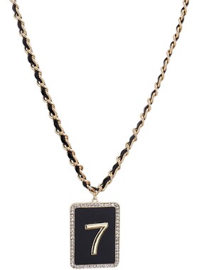 数字人生长款小香大牌项链毛衣链