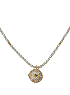 复古天然珍珠毛衣链长款轻奢小众