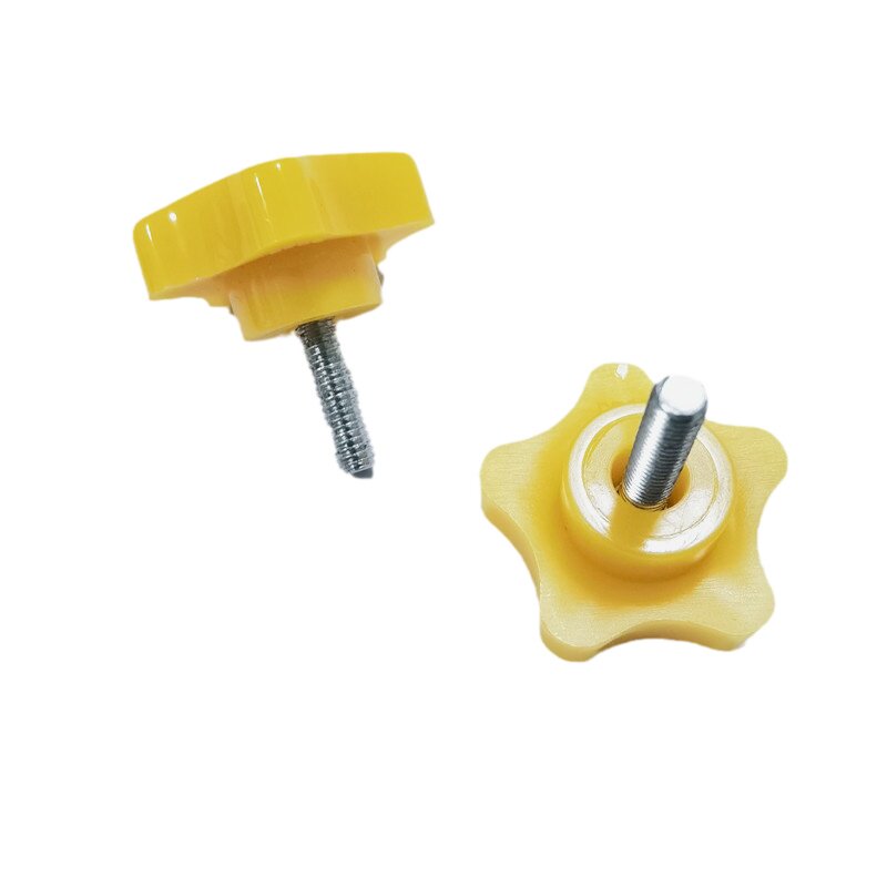 黄色五角星手拧国标粗牙螺杆