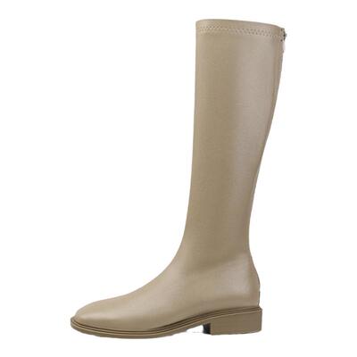 高筒马丁靴粗跟弹力瘦瘦靴长靴女