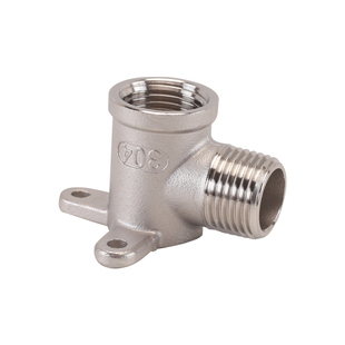 内丝座弯304不锈钢接头4分6分45度90度加厚内外丝带底座固定弯头