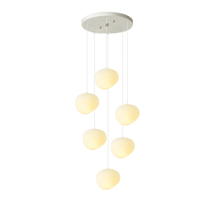 奶油风简约楼梯吊灯创意长线别墅客厅楼梯间挑空loft复式楼大吊灯