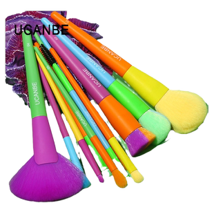 ucanbe化妆刷全套组12支装眼影散粉眉刷粉底腮红高光遮瑕软毛工具