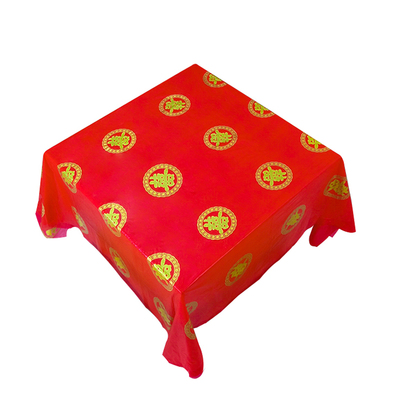 喜事方桌桌布结婚红色一次性台布