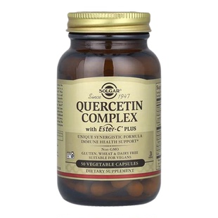 Solgar索尔加槲皮素复合物菠萝蛋白酶钙维C针叶樱桃芦丁机体抵抗