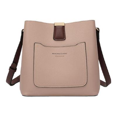 稻草人包包软皮女包新款牛皮水桶包2025新款百搭女士斜挎包真皮